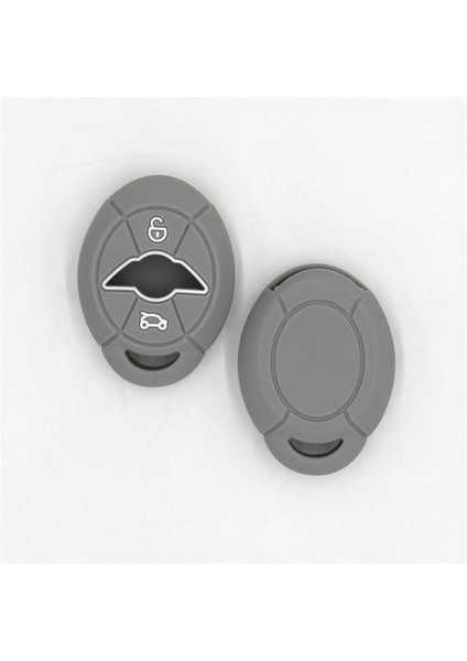 Gri Yumuşak Yıkanabilir 2 Düğme Silikon Araba Anahtarı Kılıf Kapak Fob Bmw Mini Cooper Için Set R50 R53 Ews Cilt Tutucu Oto Kabuk Aksesuarları (Yurt Dışından)