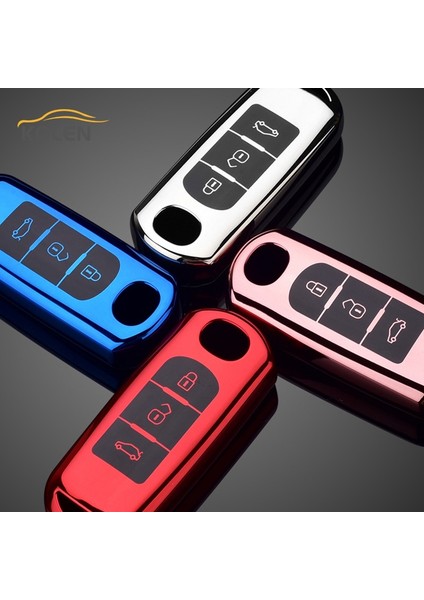 B Mavi Yumuşak Tpu Araba Uzaktan Anahtar Kılıfı Kabuk Fob Mazda Bl Bm Gj Atenza Axela Cx-5 Cx-7 Cx-3 Cx-9 Mx-5 Ke Kf Aksesuarları (Yurt Dışından) indirimleri