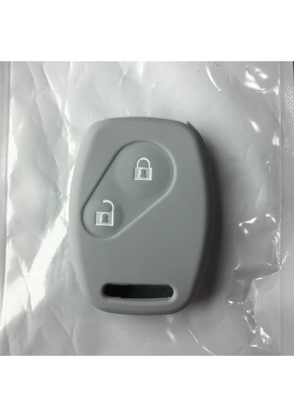 Beyaz Gri Silikon Araba Anahtarlık Kılıf Kapak Seti Kabuk Tutucu Honda Için Accord Crv Civic Fit Freed Stepwgn Iki 2 Düğme Uzaktan (Yurt Dışından)