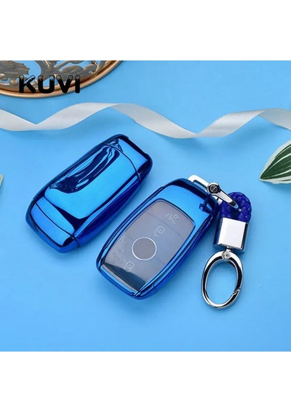 Anahtarlık ile Gümüş Yüksek Li Tpu Araba Anahtarı Kapağı Kılıf Kabuk Çanta Koruyucu Anahtarlık Mercedes Benz E Sınıfı W S Sınıfı Aksesuarları (Yurt Dışından) fırsatları