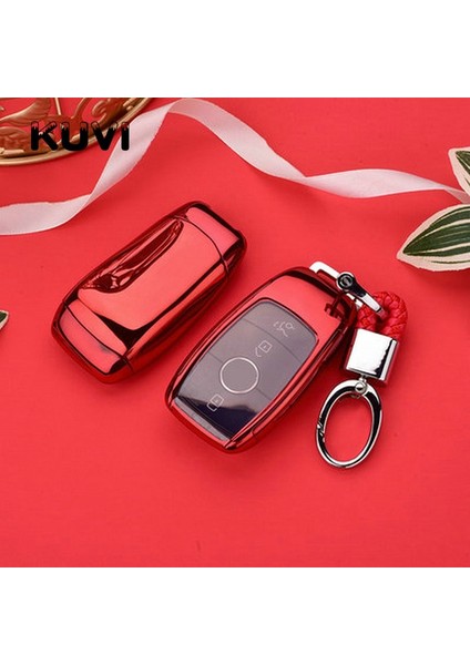 Anahtarlık ile Gümüş Yüksek Li Tpu Araba Anahtarı Kapağı Kılıf Kabuk Çanta Koruyucu Anahtarlık Mercedes Benz E Sınıfı W S Sınıfı Aksesuarları (Yurt Dışından) indirimleri