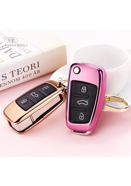 Pembe Tpu Araba Anahtarı Durum Oto Anahtar Koruma Kapağı Audi C6 A7 A8 R8 A1 A3 A4 A5 Q7 Araba Tutucu Kabuk Renkli Araba-Şekillendirici Aksesuarları (Yurt Dışından)