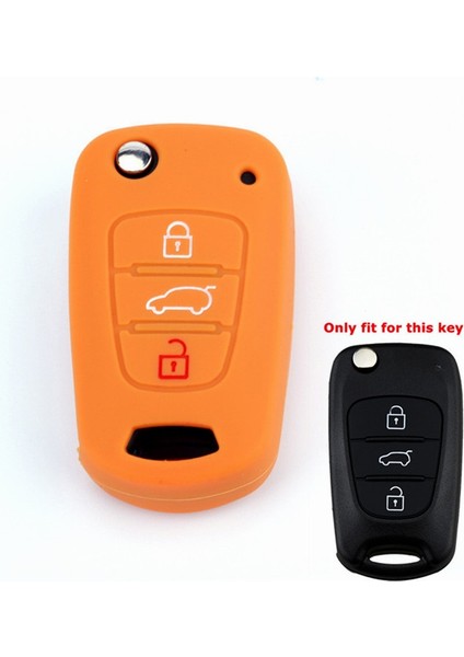 Turuncu Araba Styling Anahtar Kılıfı Silikon Uzaktan Anahtar Cilt Tutucu Fob Kia Rio K2 K5 Soul Venga Picanto Sorento Ceed Sportage Cerato (Yurt Dışından)