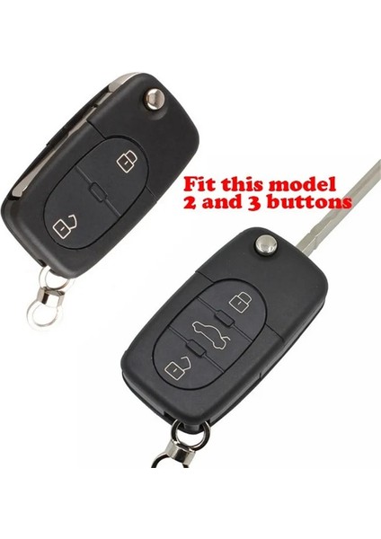 3 Düğmeli Pembe Silikon Kauçuk Araba Anahtarlık Kılıfı Audi A2 Için Set A3 A4 A6 A Düğmesi Eski Katlanır Uzaktan Kumandalı Anahtar (Yurt Dışından) fırsatları
