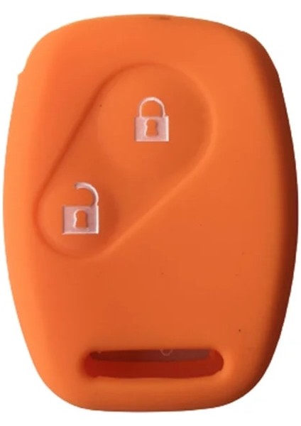 Turuncu Silikon Araba Anahtarlık Kılıf Kapak Seti Kabuk Tutucu Honda Için Accord Crv Civic Fit Freed Stepwgn Iki 2 Düğme Uzaktan (Yurt Dışından)