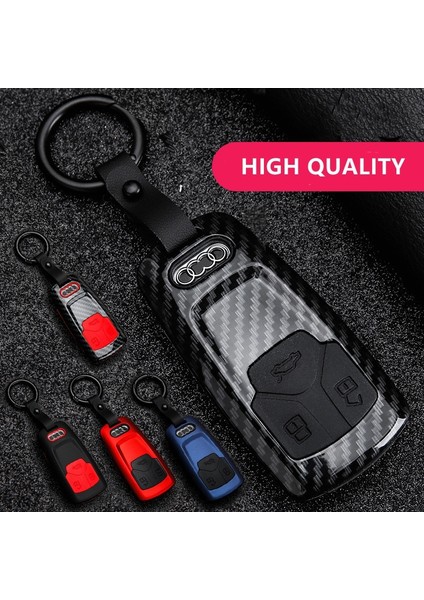 Karbon Kırmızısı Araba Anahtarı Durum Kapağı Kabuk Karbon Fiber Audi A4 B9 A5 Aw Q7 4m Q5 Tt Akıllı Uzaktan Koruyucu Oto Aksesuarları (Yurt Dışından) indirimleri
