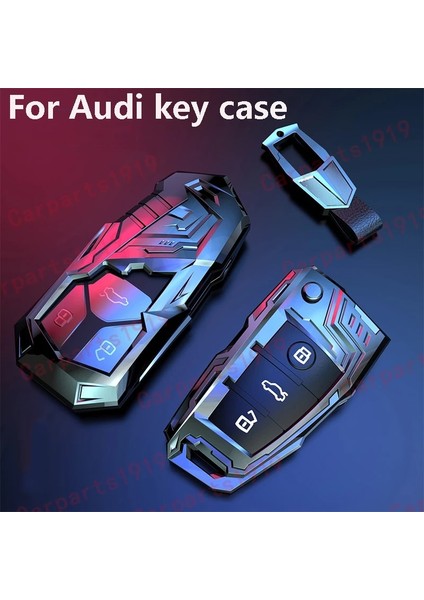 Akıllı D-Gümüş Araba Anahtarı Kılıf Kapak Kabuk Fob Audi A1 A3 Q2L Q R Q7 Q5 A6 A4 A4L Q5L A5 A6L A7 A8 Q Aksesuarları (Yurt Dışından) fiyatları