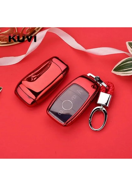 Anahtarlık ile Pembe Yüksek Li Tpu Araba Anahtarı Kapağı Kılıf Kabuk Çanta Koruyucu Anahtarlık Mercedes Benz E Sınıfı W S Sınıfı Aksesuarları (Yurt Dışından) fırsatları