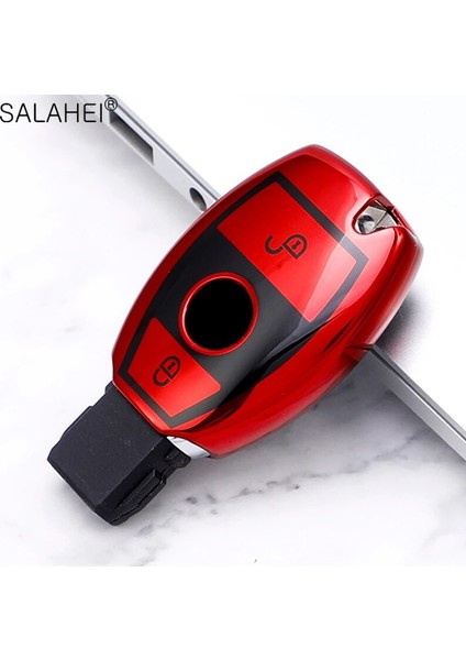Kırmızı Anahtarlık 2 Düğmeler Yumuşak Tpu Araba Anahtarı Kılıf Kapak Kabuk Mercedes Benz W203 W204 W GLK300 Cls Clk Cla Slk C S E Sınıfı Aksesuarları (Yurt Dışından) indirimleri