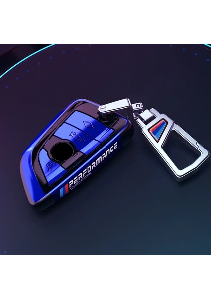 Mavi Gümüş Metal Nano Galvanik Araba Anahtarı Durum Kapağı Kabuk Bmw X1 X3 X4 X5 F15 X6 F16 Geries G11 F48 F F (Yurt Dışından)