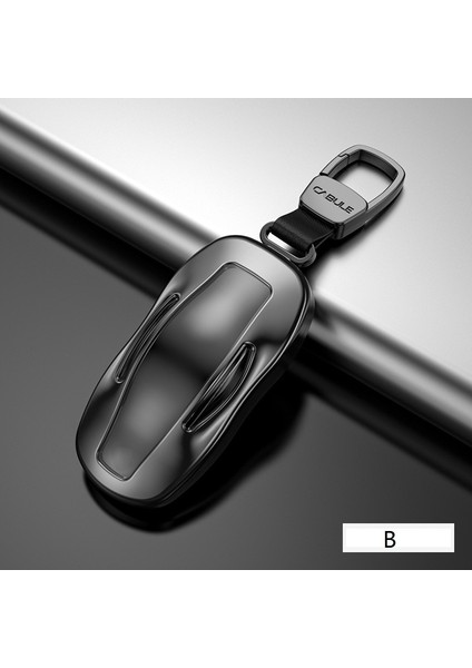 Y Modeli Için Gri Ar Anahtar Kılıfı Kemerli Alüminyum Alaşım + Tpu Anahtar Kabuk Saklama Çantası Koruyucu Tesla Model S Model 3 Model x Model Y (Yurt Dışından) modelleri