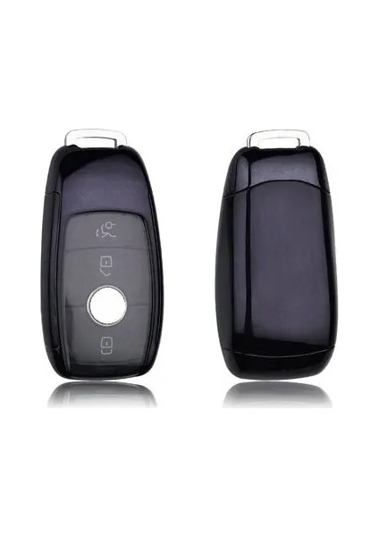 Siyah Yüksek Li Tpu Araba Anahtarı Kapağı Kılıf Kabuk Çanta Koruyucu Anahtarlık Mercedes Benz E Sınıfı W S Sınıfı Aksesuarları (Yurt Dışından)