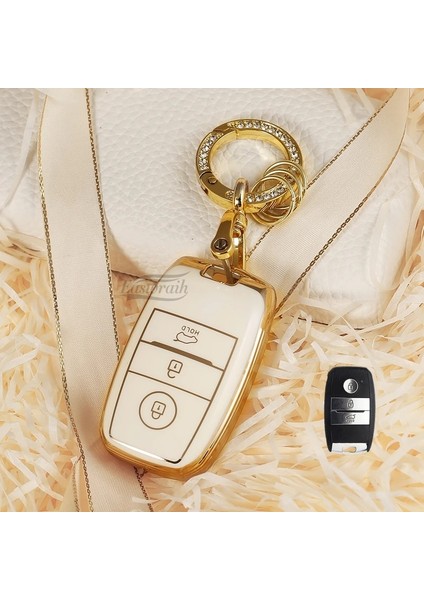 Gri Kapak Tpu Araba Anahtarı Durum Tutucu Kıa K2 Rıo Niro K3 K5 Kx3 Kx5 Sorento Forte Optima Sportage Ceed Akıllı Uzaktan Fob Kapak Çanta Korumak (Yurt Dışından) fırsatları