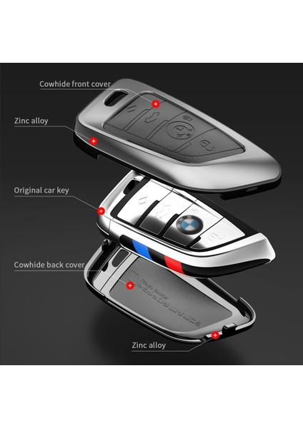 B-Blade Dört Tuş Çinko Alaşım Araba Anahtarı Durum Kapak Kabuk Koruyucu Bmw X1 X3 X4 X5 F15 X6 F16 Geries G11 F48 F G (Yurt Dışından) indirimleri