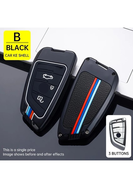 Kraliyet Mavisi Çinko Alaşım Araba Anahtarı Kılıf Kapak Kabuk Koruyucu Bmw X1 X3 X4 X5 F15 X6 F16 Geries G11 F48 F F (Yurt Dışından)