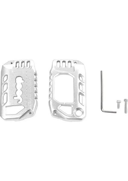 Gümüş C Shıneka Anahtarlık Jeep Gladyatör Jt Araba Anahtarı Kapağı Metal Tam Koruma Anahtar Kabuk Aksesuarları Jeep Wrangler Jl (Yurt Dışından)