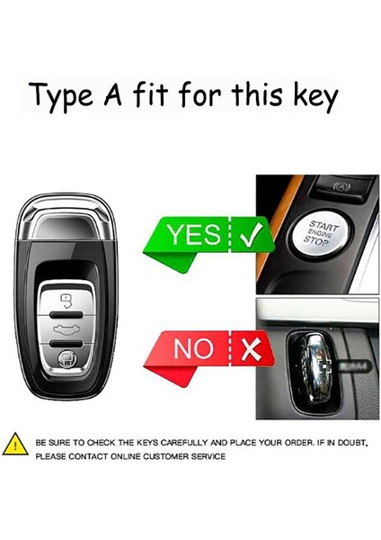 Akıllı C-Gümüş Araba Anahtarı Kılıf Kapak Kabuk Fob Audi A1 A3 Q2L Q R Q7 Q5 A6 A4 A4L Q5L A5 A6L A7 A8 Q Aksesuarları (Yurt Dışından) indirimleri