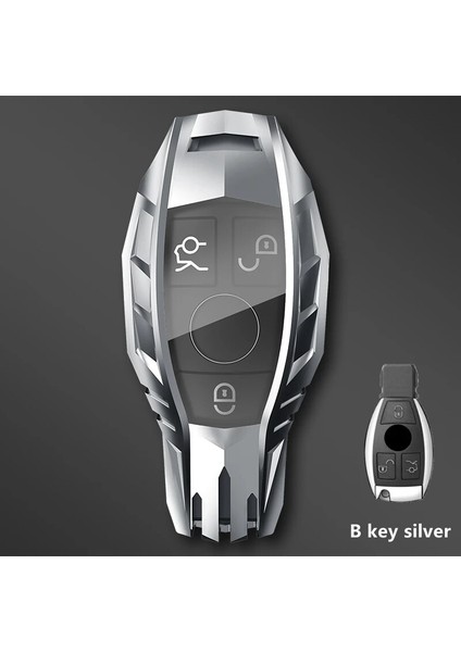 B Anahtarı Gümüş Araba Anahtarı Durum Kapağı Mercedes Benz Amg Ac E S Serisi E200L E300L C260L E260 W204 W212 W176 Cla Gla Araba Aksesuarları Anahtarlık (Yurt Dışından)