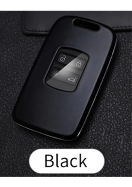 Siyah Renault Koleos Kadjar Için Araba Anahtarı Durum Scenic Megane Sandero Anahtarsız Uzaktan Espace Fob Kabuk Koruyucu Kapak Karbon Fiber Oto (Yurt Dışından)