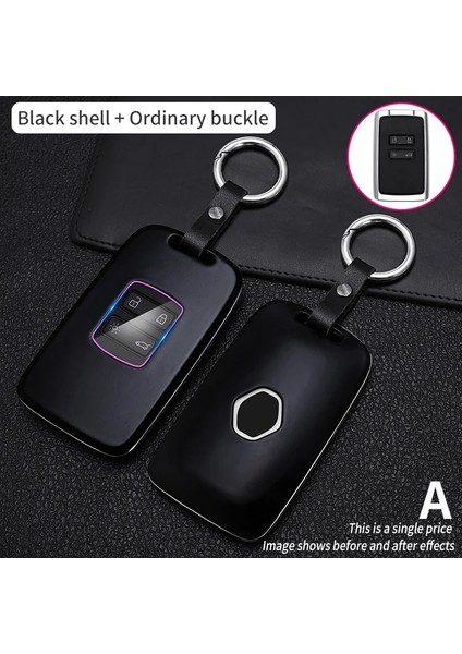 Siyah Renault Koleos Kadjar Için Araba Anahtarı Durum Scenic Megane Sandero Anahtarsız Uzaktan Espace Fob Kabuk Koruyucu Kapak Karbon Fiber Oto (Yurt Dışından) fırsatları