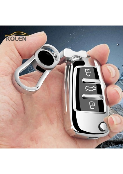 Sadece Gümüş Kasa Tpu Araba Uzaktan Anahtar Kılıfı Kabuk Fob Audi A1 A3 A4 A5 A6 A7 Q3 Q5 Q7 B6 B7 Bf Bl 8V Tt Rs Aksesuarları (Yurt Dışından) fiyatları