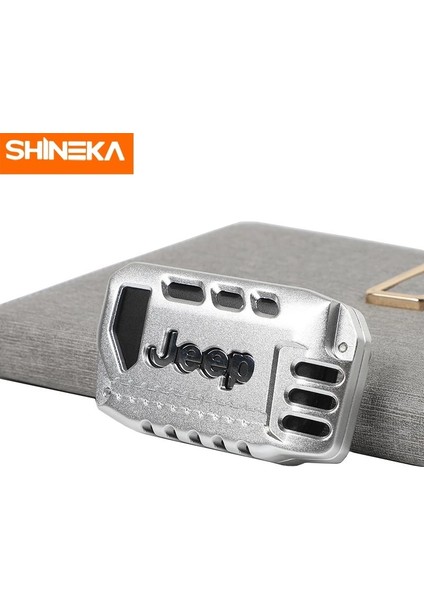 Gümüş C Shıneka Anahtarlık Jeep Gladyatör Jt Araba Anahtarı Kapağı Metal Tam Koruma Anahtar Kabuk Aksesuarları Jeep Wrangler Jl (Yurt Dışından) modelleri