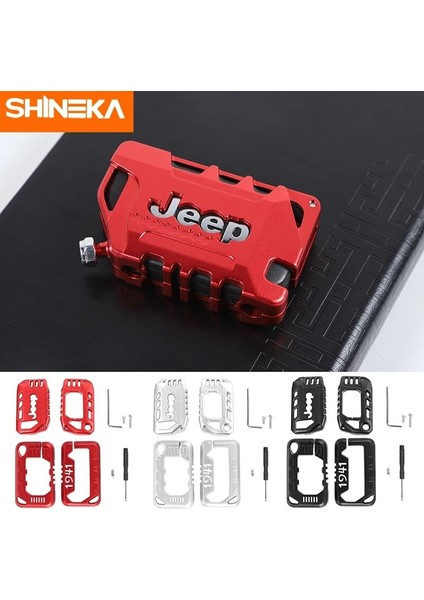 Gümüş C Shıneka Anahtarlık Jeep Gladyatör Jt Araba Anahtarı Kapağı Metal Tam Koruma Anahtar Kabuk Aksesuarları Jeep Wrangler Jl (Yurt Dışından) fırsatları