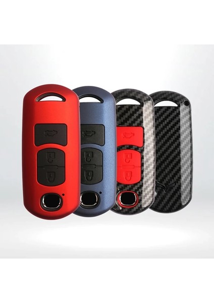 B-Karbon Siyahı Licon Karbon Fiber Araba Anahtarı Kapağı Mazda Cx-4 Cx-5 Cx-7 Cx-9 Cx-3 Cx 5 Oto Akıllı Uzaktan Koruyucu Kılıf (Yurt Dışından) fiyatları