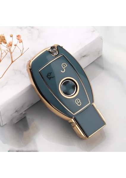 Yeşil Araba Anahtarı Kılıf Kapak Anahtar Çanta Mercedes Benz A B Lass Amg Gla Cla Glc W176 W221 W204 W205 Aksesuarları Tutucu Kabuk Anahtarlık (Yurt Dışından) modelleri