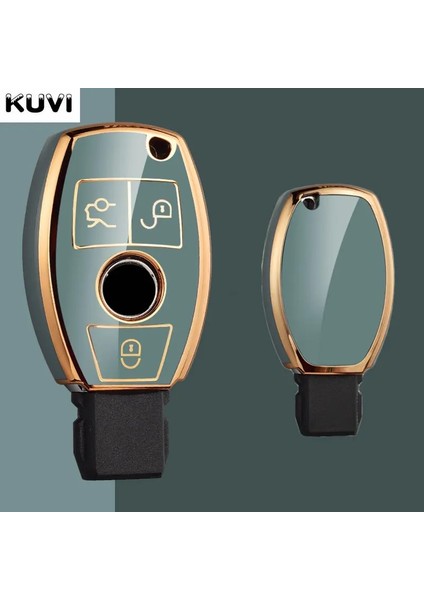 Metal Anahtarlık Galvanik Tpu Araba Uzaktan Anahtar Kılıfı Kabuk Fob Mercedes Benz A B R G Sınıfı Glk Gla Glc Glr W204 W210 W176 W202 W463 (Yurt Dışından) fırsatları