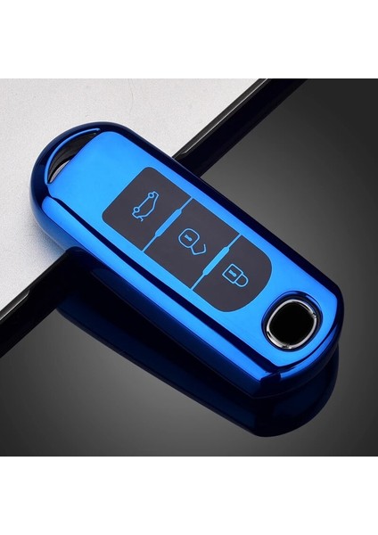 B-Mavi Yumuşak Tpu Araba Uzaktan Anahtar Kutu Kapağı Koruyucu Tutucu Kabuk Mazda Demio Cx-3 Cx-4 Cx-5 Cx-7 Cx-9 Mx-5 Atenza Axela (Yurt Dışından)
