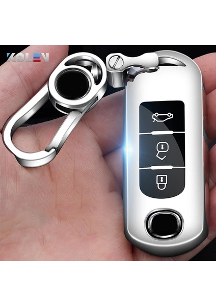 B-Mavi Yumuşak Tpu Araba Uzaktan Anahtar Kutu Kapağı Koruyucu Tutucu Kabuk Mazda Demio Cx-3 Cx-4 Cx-5 Cx-7 Cx-9 Mx-5 Atenza Axela (Yurt Dışından) modelleri