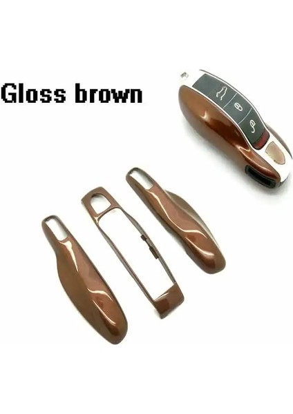 Kahverengi 3pz Akıllı Anahtar Orta + Yan Kapak Muhafaza Kabuk Kapak Kılıf Için Porsche Boxster Cayenne Panamera Macan Cayman (Yurt Dışından)