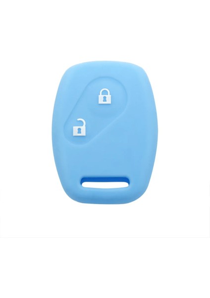 Deniz Mavisi Silikon Araba Anahtarlık Kılıf Kapak Seti Kabuk Tutucu Honda Için Accord Crv Civic Fit Freed Stepwgn Iki 2 Düğme Uzaktan (Yurt Dışından) modelleri