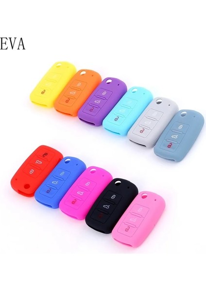 Sarı Koruyucu Silikon Uzaktan Araba Anahtarı Durum Kapağı Volkswagen Vw Polo Tiguan Passat B5 B6 Golf Eos Scirocco Jetta Mk6 Octavia (Yurt Dışından) fiyatları