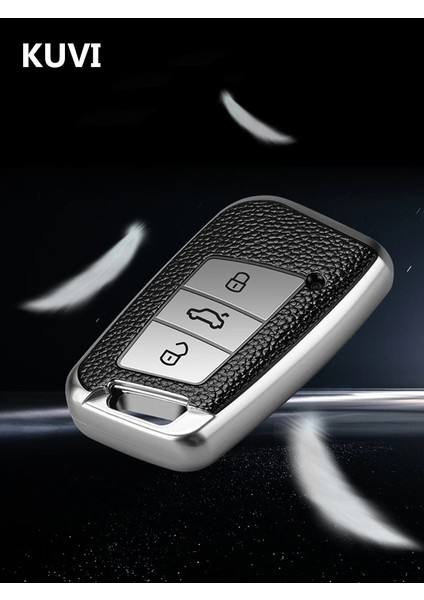 Gümüş-Anahtarlık Tpu Deri Araba Anahtarı Kapağı Vw Volkswagen Magotan Passat B8 Skoda Superb Kodiaq A7 Akıllı Anahtarlık Uzaktan Fob Koruyucu Kılıf (Yurt Dışından) indirimleri