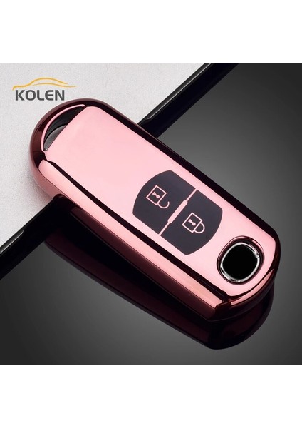 Pembe Yumuşak Tpu Araba Uzaktan Anahtar Kılıfı Kabuk Fob Mazda Bl Bm Gj Atenza Axela Cx-5 Cx-7 Cx-3 Cx-9 Mx-5 Ke Kf Aksesuarları (Yurt Dışından)