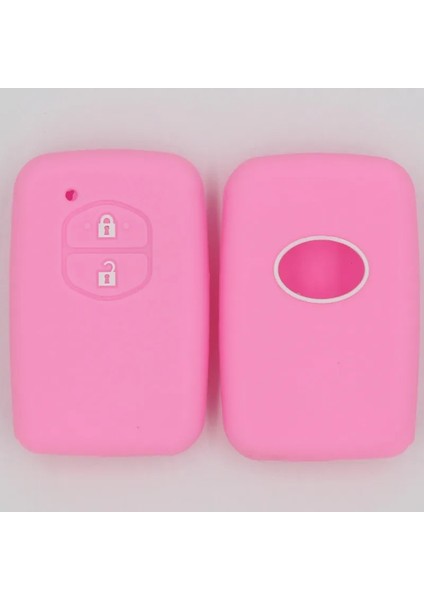 Pembe Uzaktan Anahtar Tutucu Kapak Fob Toyota Auris Land Cruiser Prius Alphard Aqua Silikon Araba Anahtarı Durum Seti Oto Koruyucu Kabuk (Yurt Dışından)