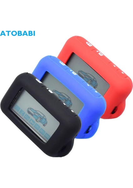 Kırmızı Silikon Araba Anahtarı Durumda Starline E63 E90 E91 E60 E61 E95 E65 E66 2 Yönlü Araba Alarmı LCD Uzaktan Kumanda Anahtarlık Verici Kapak (Yurt Dışından)