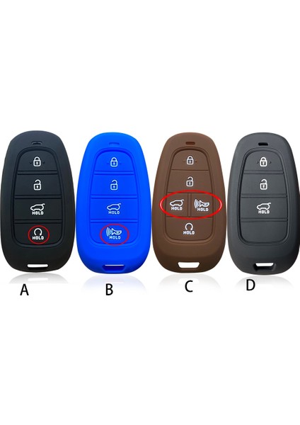 B Modeli Kahverengi Silikon Araba Anahtarı Durum Kapağı Hyundai Santa Fe Tucso Nexo Nx4 Atos Prime Solar Uzaktan Akıllı Araba Aksesuarları (Yurt Dışından) indirimleri