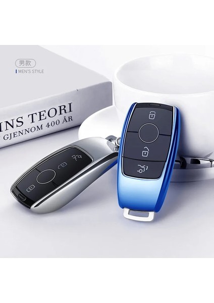 E-Mavi Tpu Araba Anahtarı Kapağı Kılıf Kabuk Çanta Koruyucu Yumuşak Mercedes Benz E Sınıfı W S Sınıfı Aksesuarları Araba Styling (Yurt Dışından) fırsatları