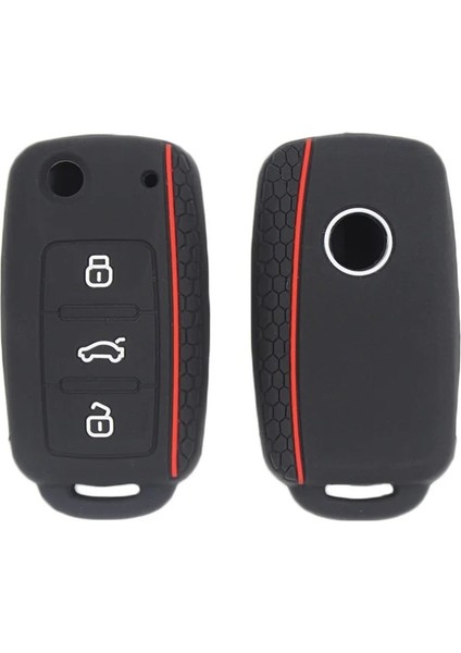 Mavi 3 Düğmeler Silikon Araba Anahtarı Kapağı Kılıf Vw Golf Bora Jetta Polo Mk4 Mk6 Bora Passat B5 B6 Süper Tiguan Böceği (Yurt Dışından) fiyatları
