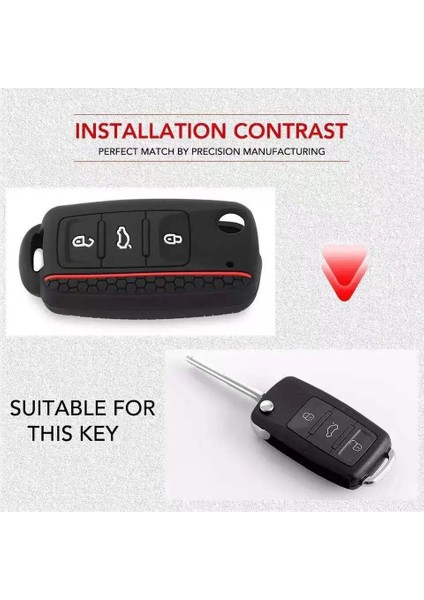 Mavi 3 Düğmeler Silikon Araba Anahtarı Kapağı Kılıf Vw Golf Bora Jetta Polo Mk4 Mk6 Bora Passat B5 B6 Süper Tiguan Böceği (Yurt Dışından) fırsatları