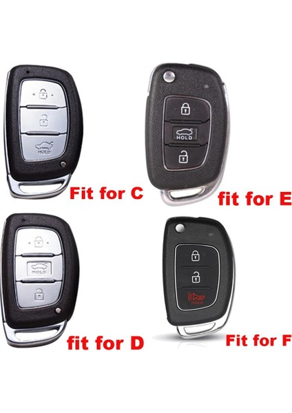 Mavi Tip D Hyundai Solaris Accent IX25 Creta Elantra IX35 Tucso Verna I10 I20 I40 Anahtar Kutu Için Araba Aksesuarları Anahtarlık (Yurt Dışından)