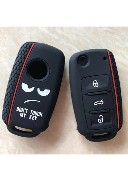 Anahtarlık ile Pembe Dont Touch My Key Silikon Anahtarsız Uzaktan Kapatma Başlığı Vw Caddy Golf Jetta Polo Passat Scirocco Tiguan Skoda Octavia Seat Için (Yurt Dışından) fiyatları