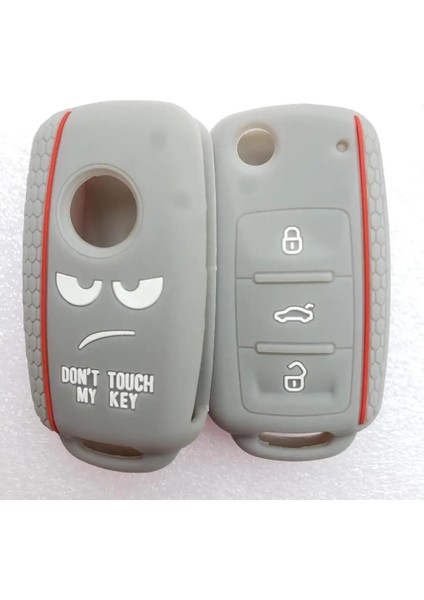 Anahtarlık ile Pembe Dont Touch My Key Silikon Anahtarsız Uzaktan Kapatma Başlığı Vw Caddy Golf Jetta Polo Passat Scirocco Tiguan Skoda Octavia Seat Için (Yurt Dışından) modelleri