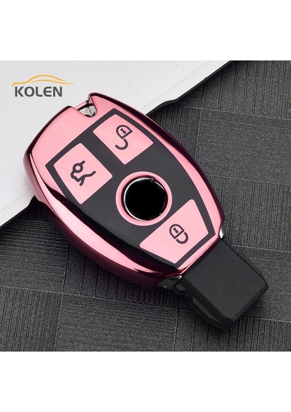 Sadece Pembe Kılıf Yumuşak Tpu Araba Uzaktan Anahtar Kılıfı Fob Mercedes Bnez Cla Glc Gla Glk W203 W210 W211 W204 W176 A B C R Sınıfı Amg Aksesuarları (Yurt Dışından)