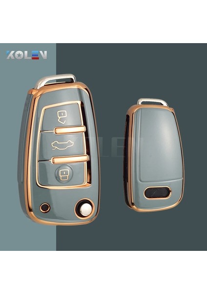 Metal Anahtarlık Yeni Tpu Araba Anahtarı Kılıf Kapak Kabuk Audi A1 Al A4 A5 B6 B7 A6 Af Q3 Q5 Q7 Tt Rs Tutucu Koruyucu Fob (Yurt Dışından) fiyatları