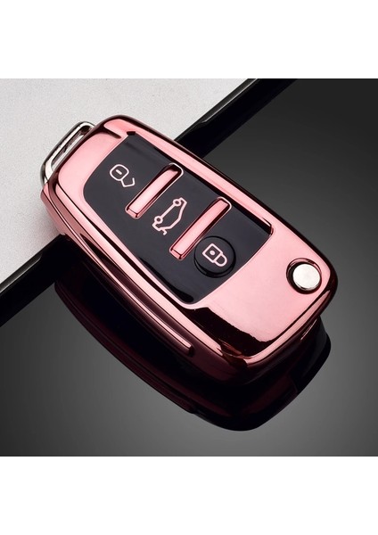 Pembe Yumuşak Tpu Araba Uzaktan Anahtar Kılıfı Audi A3 8p A4 B7 B8 B5 B9 B6 A1 A5 Q7 Q5 A6 4f Tt Q3 S3 A7 An 8V 8l Rs3 (Yurt Dışından)