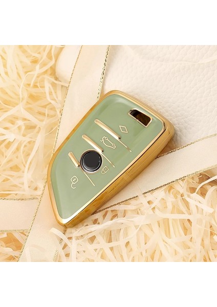 Yeşil Bir Araba Anahtarı Durum Kapağı Uzaktan Çanta Bmw F20 G20 G30 F30 F31 E90 E87 E46 E60 Aksesuarları Şekillendirici Tutucu Kabuk Anahtarlık Koruma (Yurt Dışından)